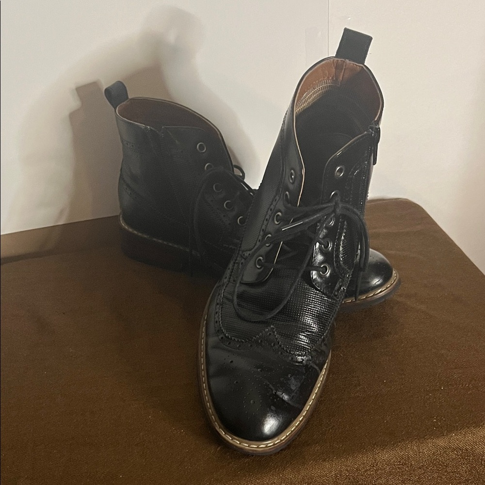 😄Leather ankle boots Ferro Aldo 9.5 black
